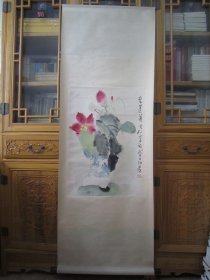 冯今松花鸟画《爱莲图》、