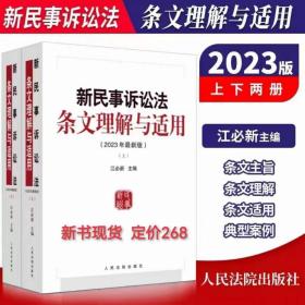 2023新民事诉讼法条文理解与适用 上下册 江必新