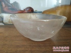 清代手工水晶大碗、供碗