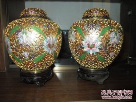 掐丝珐琅镀金景泰蓝西瓜罐