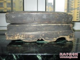 清代老砚台荷花砚台