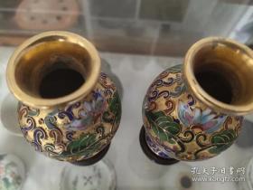 创汇产品，景泰蓝鎏金花瓶