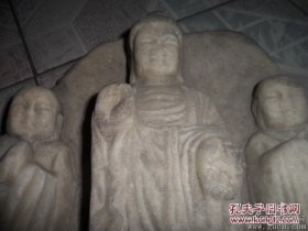 清代汉白玉老石佛