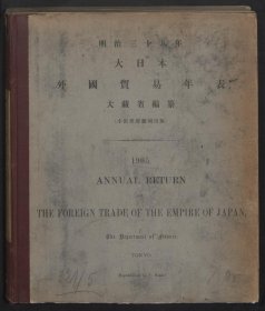 【提供资料信息服务】明治38年大日本外国贸易年表