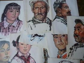 中国画人物头像写生
