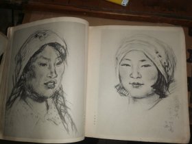 刘文西 人物习作选【上海文史馆员、吴湖帆外甥朱梅邨藏书 创作人物3幅作品】