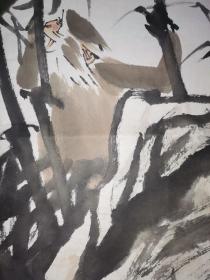 中国美术家协会会员，江苏省花鸟研究会会长、 南京师范大学美术学院教授 徐培晨 绘猴 138×68厘米