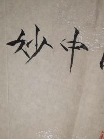 韦冰 瘦金体 扇面 "静理禅机翻贝叶 闲中妙句咏梅花“ 54×19.6厘米
