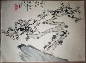 秦明亮 绘 梅花 35×47.8厘米