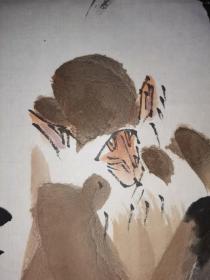 中国美术家协会会员，江苏省花鸟研究会会长、 南京师范大学美术学院教授 徐培晨 绘猴 138×68厘米