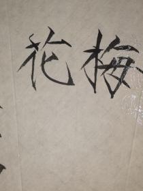 韦冰 瘦金体 扇面 "静理禅机翻贝叶 闲中妙句咏梅花“ 54×19.6厘米