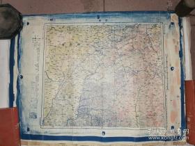 中华民国三十五年三月复制 彩版 河曲地图 47×60厘米