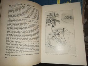 DRAWING FOR BEGINNERS 初学者绘画教材【1927年乔治·G·哈拉普有限公司初版  签名赠本 21.5×15.3厘米】补图