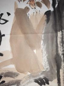 中国美术家协会会员，江苏省花鸟研究会会长、 南京师范大学美术学院教授 徐培晨 绘猴 138×68厘米