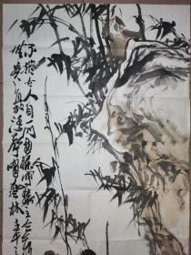 中国美术家协会会员，江苏省花鸟研究会会长、 南京师范大学美术学院教授 徐培晨 绘猴 138×68厘米