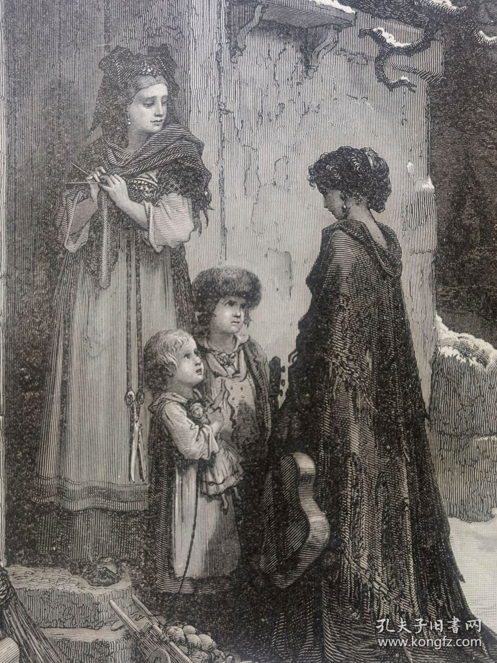 【古斯塔夫·多雷 Doré木刻版画】“多雷画廊”系列1880年《蚱蜢和蚂蚁》—法国画家“古斯塔夫·多雷(Gustave Doré,1832-1883）”作品 尺寸：32x25cm