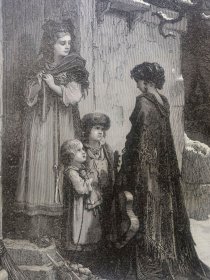 【古斯塔夫·多雷 Doré木刻版画】“多雷画廊”系列1880年《蚱蜢和蚂蚁》—法国画家“古斯塔夫·多雷(Gustave Doré,1832-1883)”作品 尺寸:32x25cm