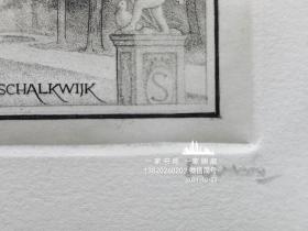 ◤ 塞维林（Mark Severin）作品◥比利时铜版人体藏书票—《公园荡秋千》 花押 签名 编号462