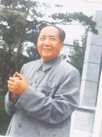 【毛主席画片】 一九六二年 伟大领袖毛主席主持了党的八届十中全会。 ﹙长36,5㎝×宽26,5㎝﹚