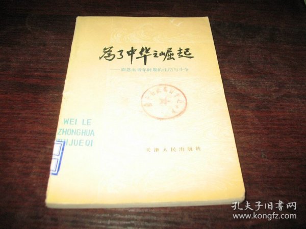 正版 为了中华之崛起—周恩来青年时期的生活与斗争 王永祥 刘品青