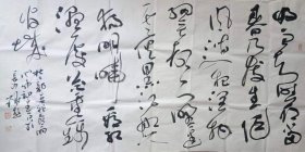 推荐藏品 原创保真 谢超书法 草书  四尺  70x137cm     谢超，中国书法家协会会员、湖南省书法家协会第六届主席团委员 、湖南省书协楷书委员会副主任兼秘书长、长沙市书协主席团成员、草书委员会主任、长沙市书法家协会副主席。