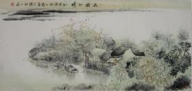 曹玉龙 原创保真  国画字画 秋晓  尺寸三尺 45x97 托芯