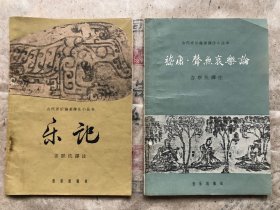 古代音乐论著译注小丛书：最佳版本、两册合售【《乐记 》58年版、62年印、 《嵇康声无哀乐论》1964年1版1印】（请注意看图区分版本、此两册才是最好的版本） 品相描述如下 "