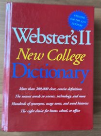 Webster's II New College Dictionary 大16开精装 英文原版 带扣手