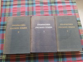 ГРАММАТИКА РУССКОГО ЯЗЫКА  I+II【上下】 3本和售