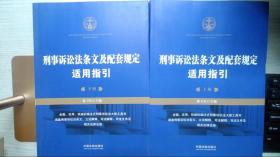 刑事诉讼法条文及配套规定适用指引（套装上、下册）