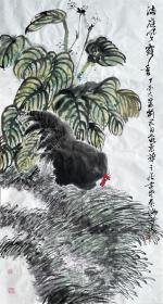 秦海 花鸟中堂（满庭风露） 手绘国画作品