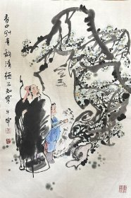李午申 人物小中堂（香中别有韵）手绘国画