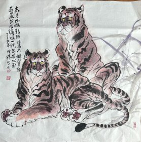 陈增胜 花鸟斗方（神威）手绘国画