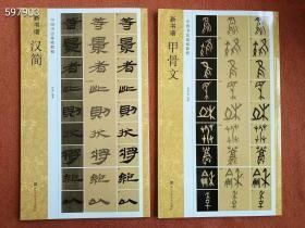 中国书法基础教程 新书谱 甲骨文 汉简 两本售价45元包邮
