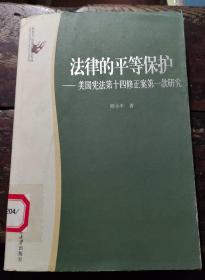 法律的平等保护——美国宪法第十四修正案第一款研究 (政治与法律思想论丛)