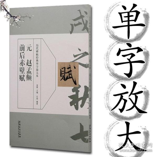 历代碑帖经典单字放大本 元 赵孟頫 前后赤壁赋 洛神赋