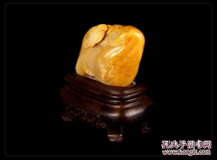 田黄石摆件、福在眼前