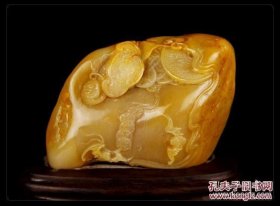 田黄石摆件、福在眼前