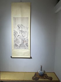 清代 姚忠学  大幅 山水画 文物商店旧藏   永久保真