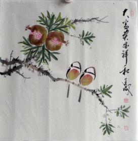 【包真】王成老师国画精美花鸟  画工精湛 栩栩如生 人见人爱  物美价廉 三尺斗方08696