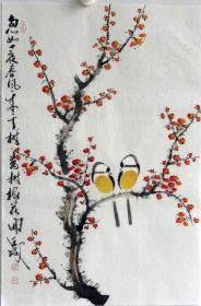 【包真】王成老师国画精美花鸟  画工精湛 栩栩如生 人见人爱  物美价廉 四尺三开08444