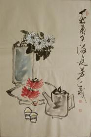 【包真】王成老师国画精美花鸟  画工精湛 栩栩如生 人见人爱  物美价廉 四尺三开09511