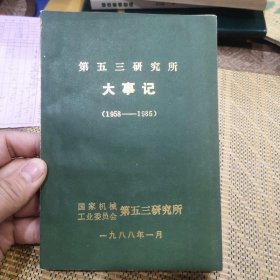 第五三研究所大事记（1958-1985）