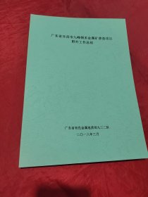 广东省乐昌市九峰铜多金属矿普查项目野外总结