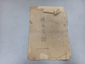 W 1981年  北京刻印  《杨氏家谱》 一册！！ 康熙年十世孙序  道光五年十五世孙凌汉序 ！！！