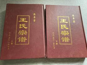 王氏宗谱（ 湛易堂 ，上下册，精装，稀见家谱，包邮，光绪丙申重修，现代重修)