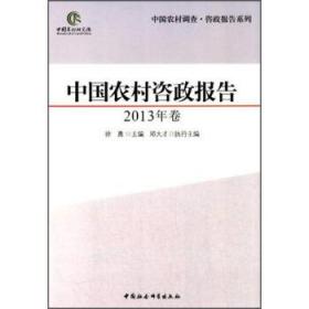 中国农村调查·咨政报告系列：中国农村咨政报告（2013年卷）