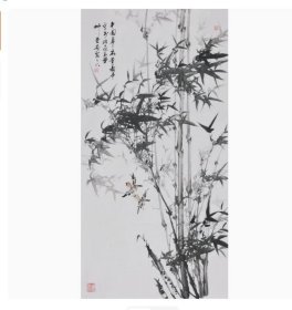 （书法字画） ：【董寿平】 ，水墨写意，尺寸：136厘米*68厘米（四尺