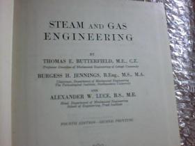 STEAM AND GAS ENGINEERING-BUTTERFIELD JENNINGS-LUCE（英文书）