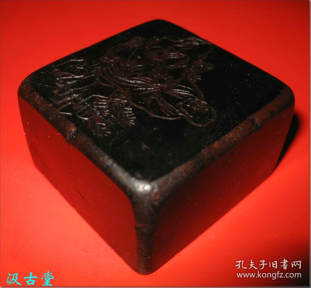 四年(公元1964年,甲辰年)六月蔡巨川治印黑色乌鸦皮寿山石老印章】